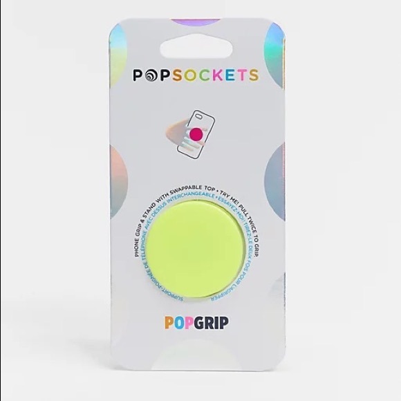 💗3 for $20💗 NWT Neon Yellow PopSocket - Picture 2 of 2